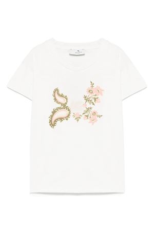 white cotton tshirt ETRO KIDS | GW8A31Z2081177